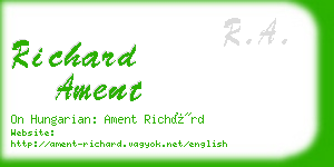 richard ament business card